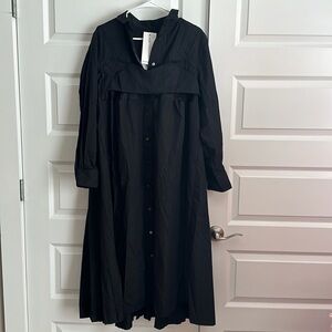 SACAI Midi Pleated Shirt Dress NWT ￼Large‎